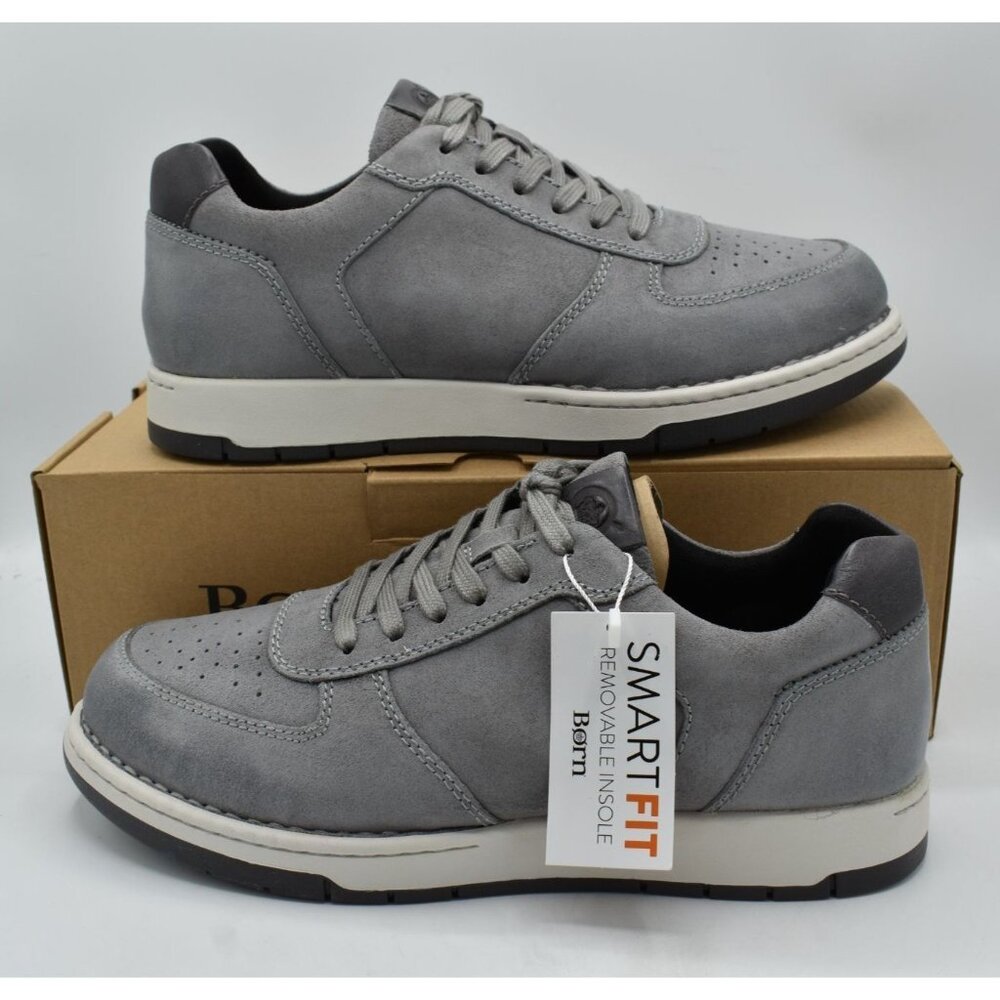 Born Mens Size 11.5‎ Captain Grey Distressed Leather Lace Up Sneakers Shoes - Picture 10 of 13